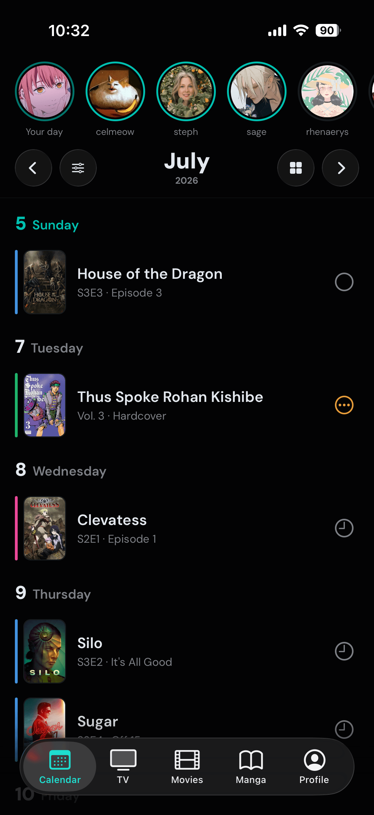 Konsumr iOS app showing the release calendar